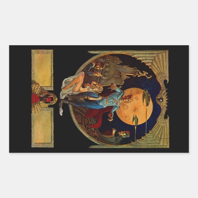 Sci-Fi Hero Rectangular Sticker (Front)