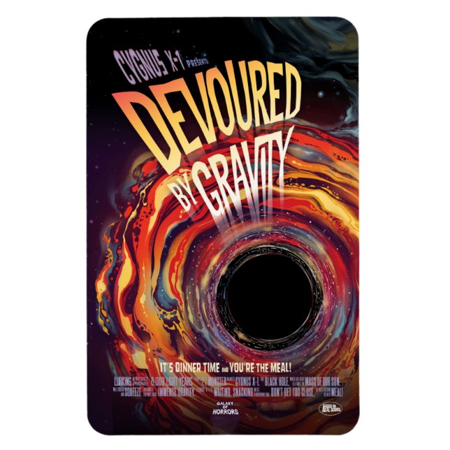 Sci-Fi Horror Movie Ad, Devoured By Gravity Magnet (Vertical)