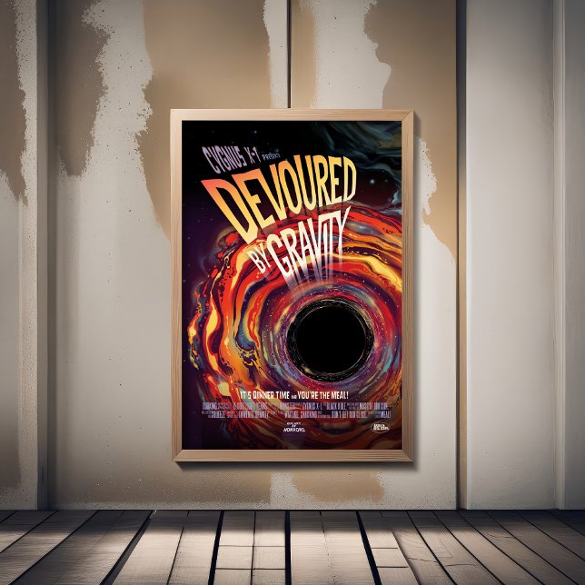 Sci-Fi Horror Movie Ad, Devoured By Gravity Photo Print (Creator Uploaded)