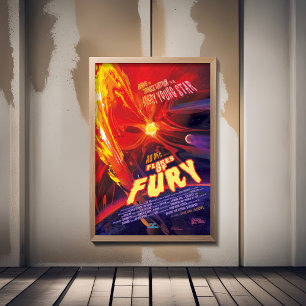 Sci-Fi Horror Movie Ad, Flares Of Fury Poster