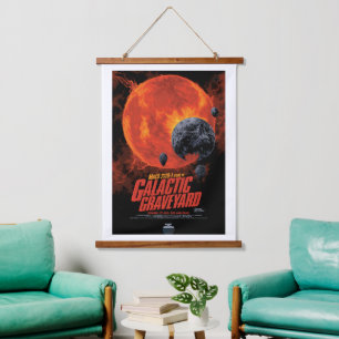Sci-Fi Horror Movie Ad, Galactic Graveyard Hanging Tapestry
