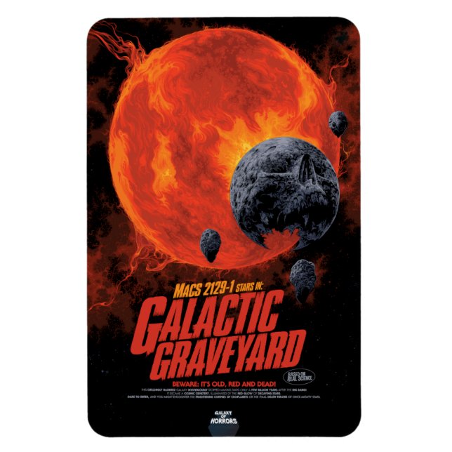 Sci-Fi Horror Movie Ad, Galactic Graveyard Magnet (Vertical)