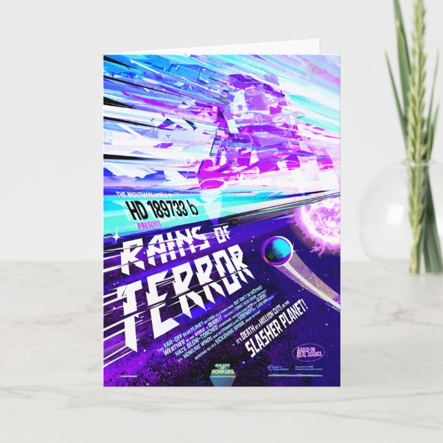 Sci-Fi Horror Movie Ad, Rains Of Terror Card (Front)