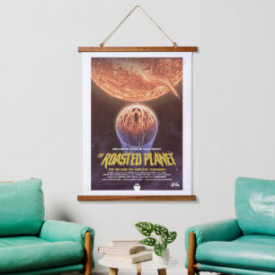 Sci-Fi Horror Movie Ad, The Roasted Planet Hanging Tapestry