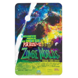 Sci-Fi Horror Movie Ad, Zombie Worlds Magnet