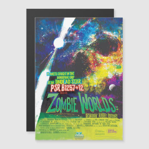Sci-Fi Horror Movie Ad, Zombie Worlds Magnetic Invitation