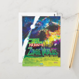 Sci-Fi Horror Movie Ad, Zombie Worlds Postcard