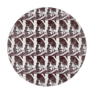 Sci-Fi "Lunar Landscape" the man in the moon Cutting Board