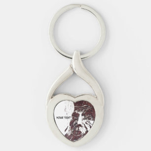 Sci-Fi "Lunar Landscape" the man in the moon Key Ring