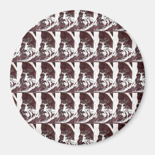 Sci-Fi "Lunar Landscape" the man in the moon       Magnet