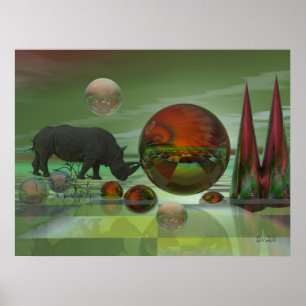 Sci-fi magical poster "Pushing the limits"