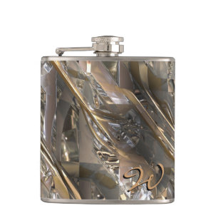 Sci-Fi Metal Art 2-7 Wrapped Flask