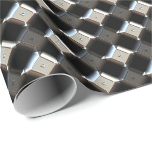 Sci-Fi Metal Pattern 1 Wrapping Paper