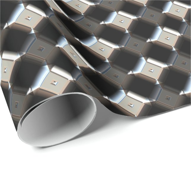 Sci-Fi Metal Pattern 1 Wrapping Paper (Roll Corner)