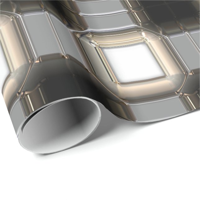Sci-Fi Metal Pattern 5 Wrapping Paper (Roll Corner)