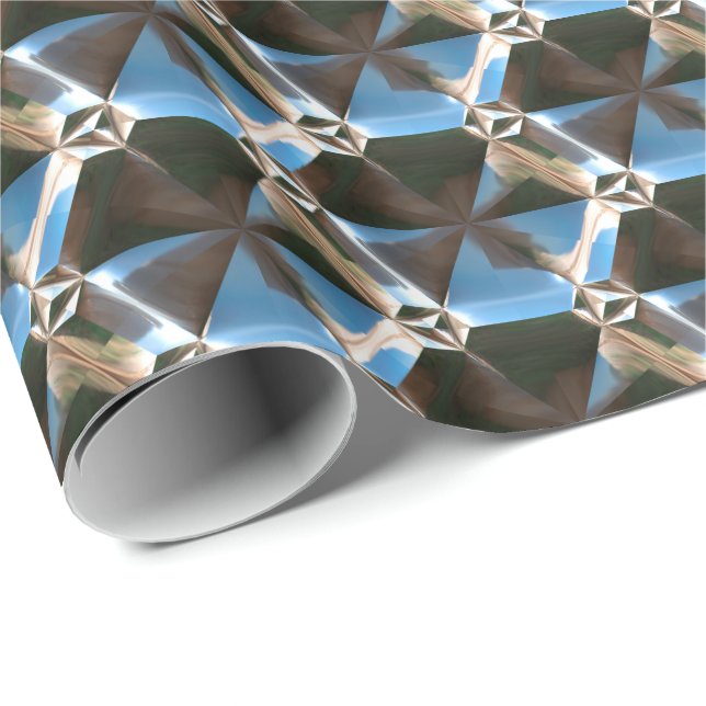 Sci-Fi Metal Pattern 7 Wrapping Paper Options (Roll Corner)