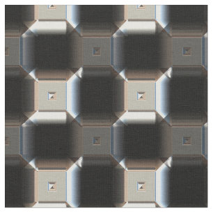 Sci-Fi Metal Patterns 1 Custom Fabric