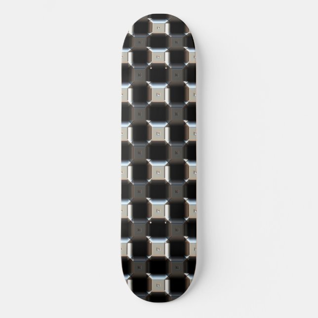 Sci-Fi Metal Patterns 1 Skateboards (Front)