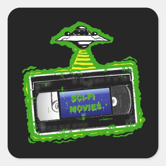 SCI - FI Movies Square Sticker (Front)