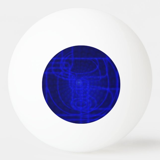 Sci-Fi Neon Circuits Ping Pong Ball (Front)