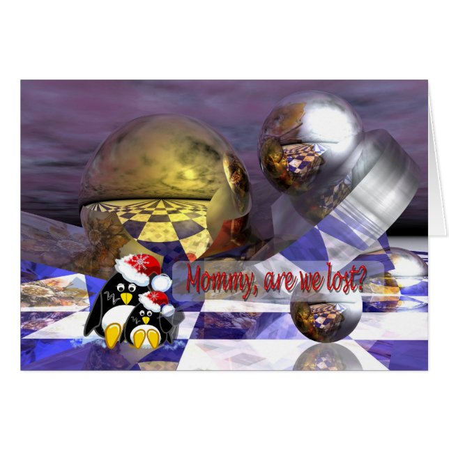 Sci-fi penguins card (Front Horizontal)