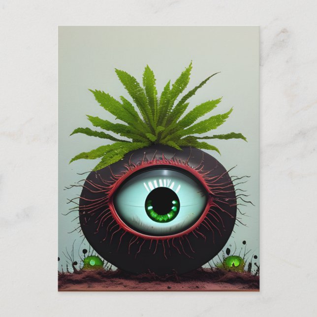 Sci-fi Plant With an Eye Postcard (Front)