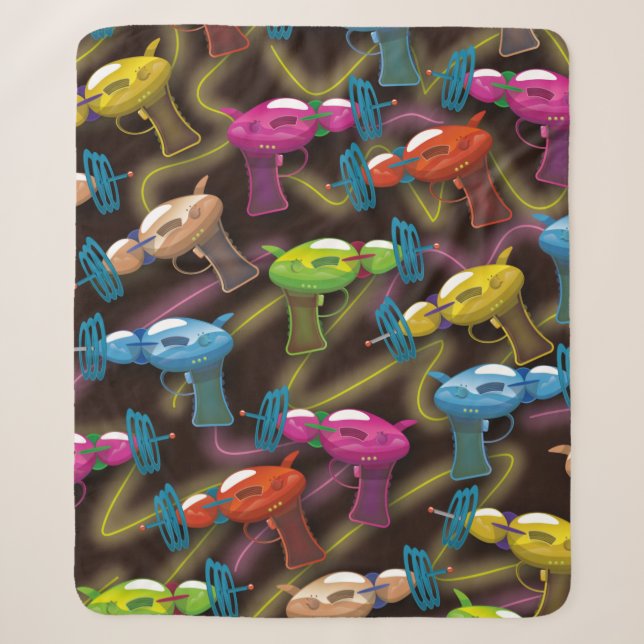 sci fi ray guns sherpa blanket (Front)