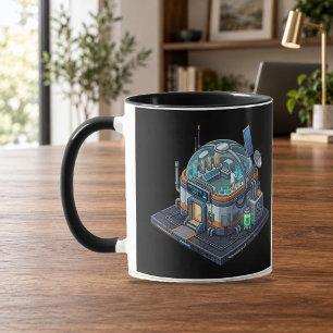 Sci-Fi Research Lab Black Combo Mug