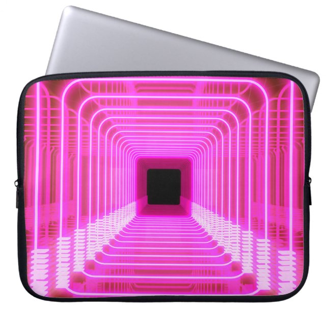 Sci-Fi Retro 3D: Pop Art Illustration Laptop Sleeve (Front)