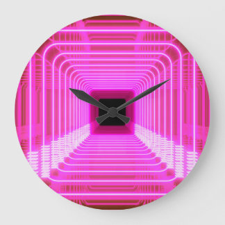 Sci-Fi Retro 3D: Pop Art Illustration Large Clock