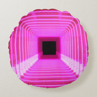 Sci-Fi Retro 3D: Pop Art Illustration Round Cushion