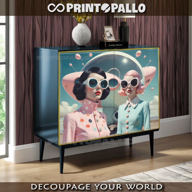 Sci-fi Retrofuturistic fashion women (1) Tissue Paper (Creator Uploaded)