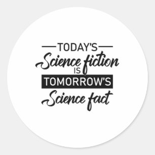 Sci-Fi Science Fiction Space Ufo Alien Gift Idea Classic Round Sticker