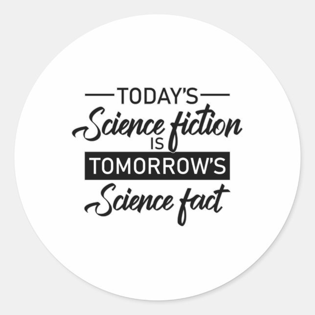 Sci-Fi Science Fiction Space Ufo Alien Gift Idea Classic Round Sticker (Front)