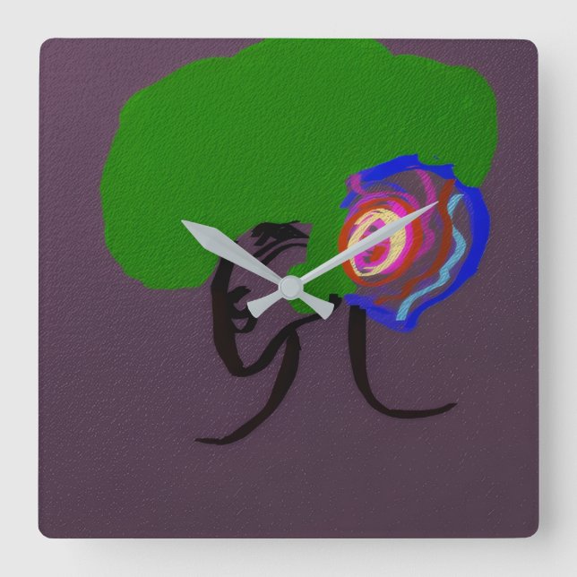 Sci-fi Seashell Creature  Square Wall Clock (Front)