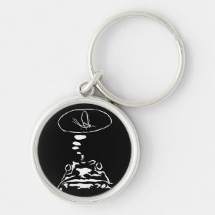 Sci-Fi smart animals "Hungry Frog Dreams" Key Ring