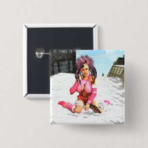 Sci Fi Snow Punk 15 Cm Square Badge
