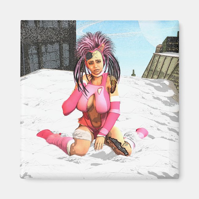Sci Fi Snow Punk Magnet (Front)