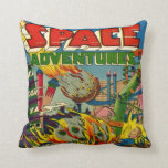 SCI FI SPACE ADVENTURES RETRO GRAPHIC NOVEL CUSHION<br><div class="desc">A quirky Pillow,  with a detail from the cover of the iconic retro comics publication Space Adventures,  number 1,  July 1952. Available in other options. Visit our store for more Sci Fi Pillows and other Gifts.</div>