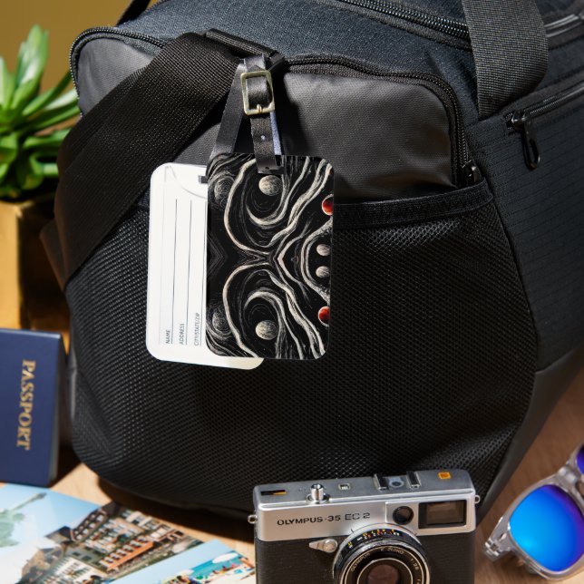 Sci Fi Space Mooons Luggage Tag (Front & Back)