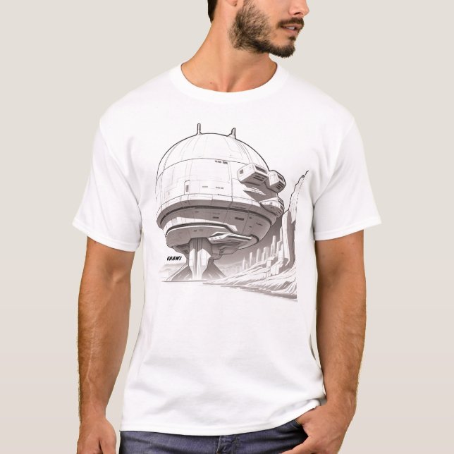Sci-Fi T-shirt Traversing the Universe 01 C Front (Front)