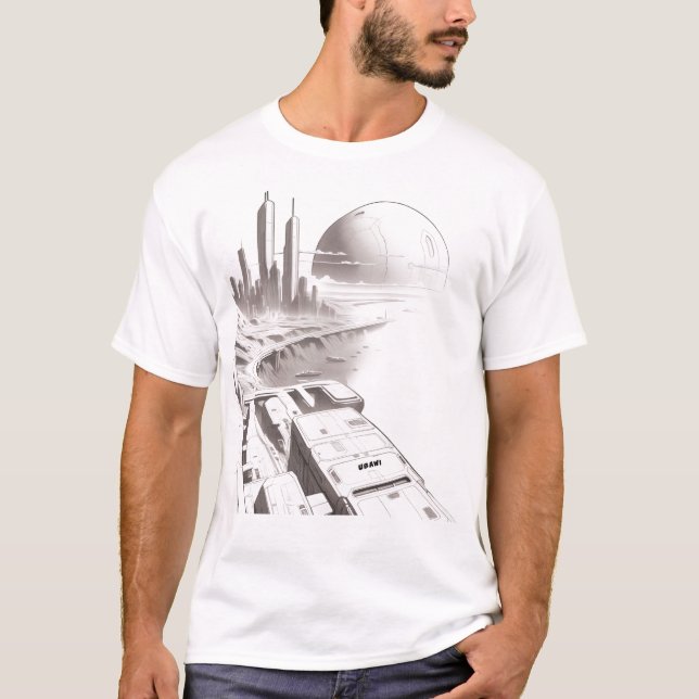 Sci-Fi T-shirt Traversing the Universe 01 D Front (Front)