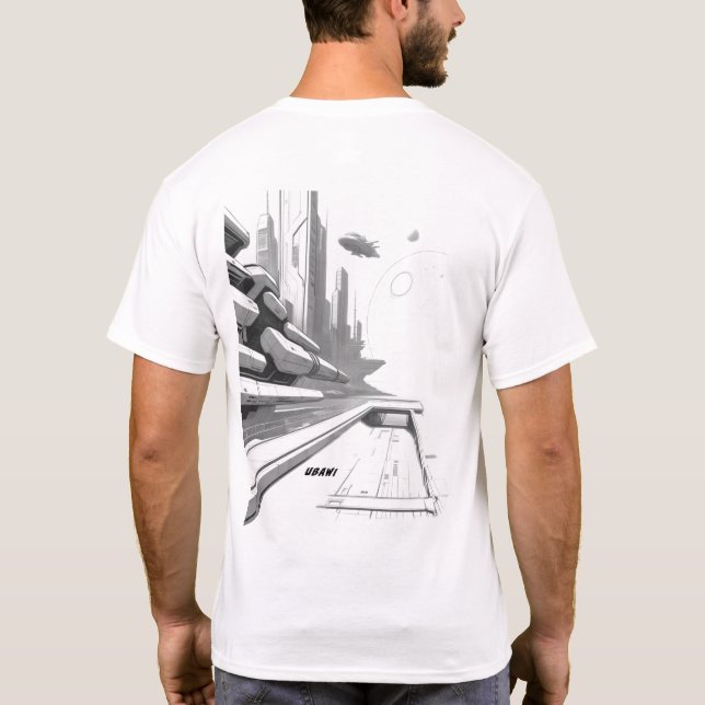 Sci-Fi T-shirt Traversing the Universe 01 J Back (Back)