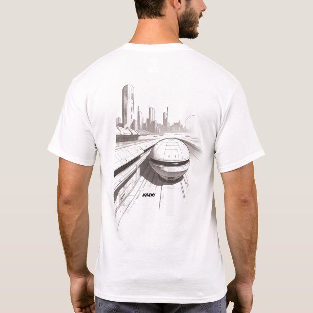 Sci-Fi T-shirt Traversing the Universe 02 F Back (Back)