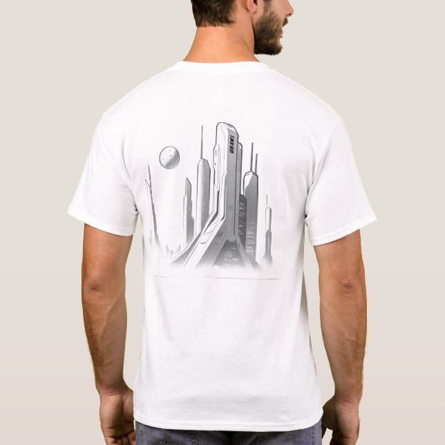 Sci-Fi T-shirt Traversing the Universe 03 C Back (Back)