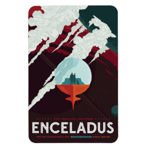 Sci-Fi Travel Ad, Moon Enceladus Magnet
