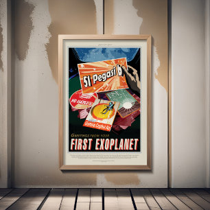 Sci-Fi Travel Ad, Planet 51 Pegasi B Poster