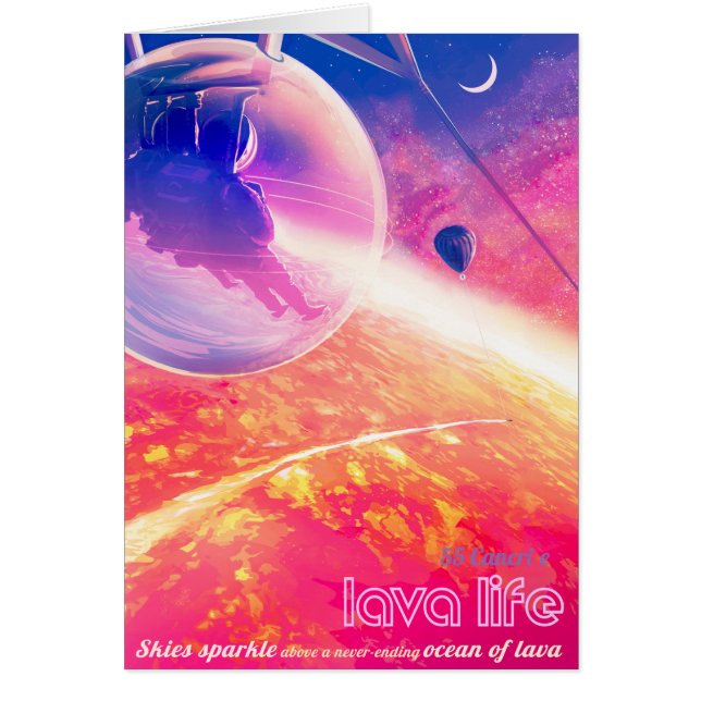 Sci-Fi Travel Ad, Planet 55 Cancri e (Front)