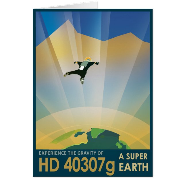 Sci-Fi Travel Ad, Planet HD 40307g (Front)
