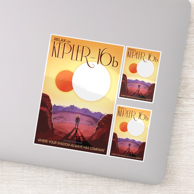 Sci-Fi Travel Ad, Planet Kepler-16b (Detail)